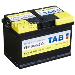 Аккумулятор автомобильный TAB EFB Stop Go L3, 70 Ач