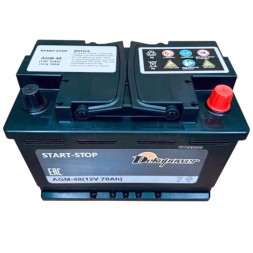 Аккумулятор автомобильный DEKAPOWER AGM-48 70Ah 760A Аккумулятор автомобильный DEKAPOWER AGM-48 70Ah 760A