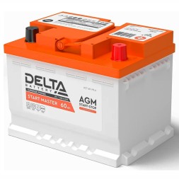 Аккумулятор автомобильный DELTA AGM START MASTER 60Ah 660A L2