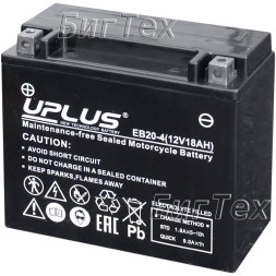 Мото аккумулятор UPLUS EB20H-4 AGM 18 Ач
