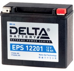 Мото аккумулятор DELTA EPS 12201 (YTX20HL-BS, YTX20L-BS) 18 Ач