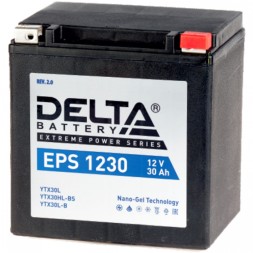 Мото аккумулятор DELTA EPS 1230 (YTX30HL-BS, YTX30L-BS) 30 Ач