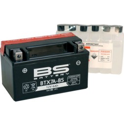 Мото аккумулятор BS BTX7A-BS 6 Ач (YTX7A-BS)