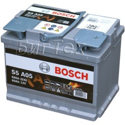Аккумулятор автомобильный BOSCH AGM S5 A05 60 Ач