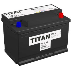 Аккумулятор автомобильный TITAN STANDART OEM 75 Ач 650A обр. пол. Аккумулятор автомобильный TITAN STANDART OEM 75 Ач 650A обр. пол.