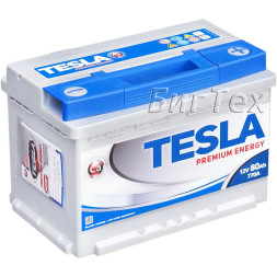 Аккумулятор автомобильный TESLA Premium Energy 80 Ah