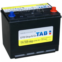 Аккумулятор автомобильный TAB EFB Asia 57029 70 Ач 680А