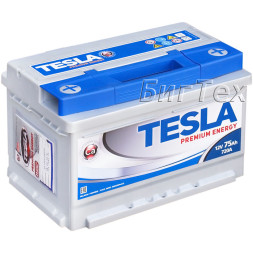 Аккумулятор автомобильный TESLA Premium Energy 75 Ач (6ст-75)