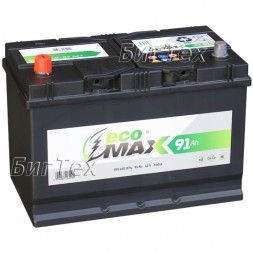 Аккумулятор автомобильный ECOMAX ASIA 91 Ah