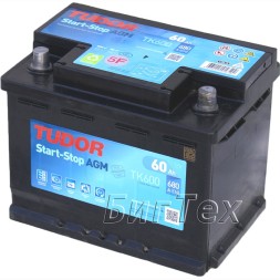 Аккумулятор автомобильный Tudor AGM 60 А/ч (TK600)