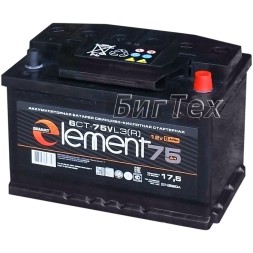 Аккумулятор автомобильный Smart Element 75 Ач