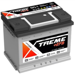 Аккумулятор автомобильный XTREME EFB 60Ah 650A L2.1 п.п. Аккумулятор автомобильный XTREME EFB 60Ah 650A L2.1 п.п.