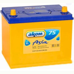 Аккумулятор автомобильный Аком Asia D26L 75 Ah