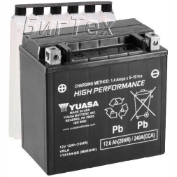 Мото аккумулятор YUASA AGM YTX14H-BS 12.6 Ач
