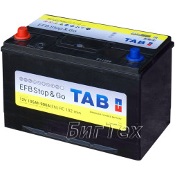 Аккумулятор автомобильный TAB EFB Stop Go 105 Ач (105D31R)