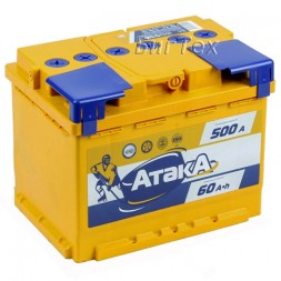 Аккумулятор автомобильный АТАКА 60 Ач 500А