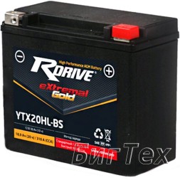 Мото аккумулятор RDrive Gold YTX20HL-BS AGM 18.9 Ач