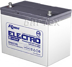 Аккумулятор лодочный RDrive Marine AGM EMA12-80 80 Ач