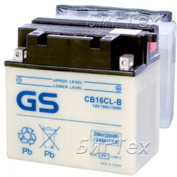 Мото аккумулятор GS CB16CL-B 20 Ач Мото аккумулятор GS CB16CL-B 20 Ач