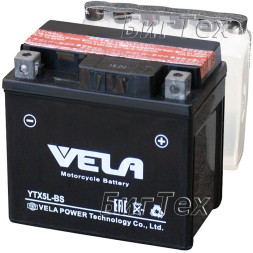 Мото аккумулятор Vela YTX5L-BS AGM 5 Ач