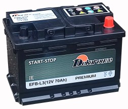 Аккумулятор автомобильный Dekarouse EFB L3 70Ah 700A Аккумулятор автомобильный Dekarouse EFB L3 70Ah 700A