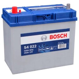 Аккумулятор автомобильный BOSCH Asia S4 022 45 Ач (тонкие клеммы)