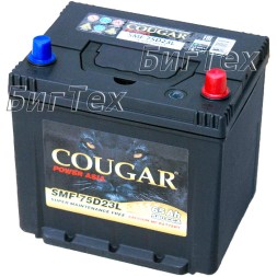Аккумулятор автомобильный Cougar 75D23L 65 Ач