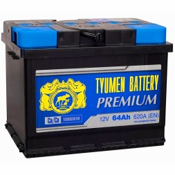Аккумулятор автомобильный TYUMEN PREMIUM (Евро) 64 Ah