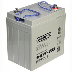 Аккумулятор тяговый GELBERT 3-EVF-200, 230Ah (6 Вольт)