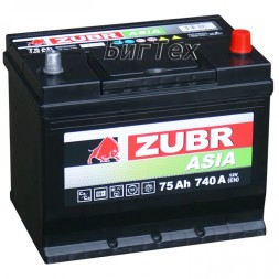 Аккумулятор автомобильный ZUBR PREMIUM ASIA ZPA750 75 Ач