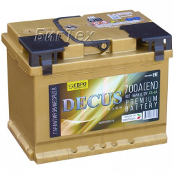 Аккумулятор автомобильный DECUS Premium 66Ah