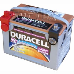 Аккумулятор автомобильный Duracell AGM78DT (4 клеммы), 75 А/ч