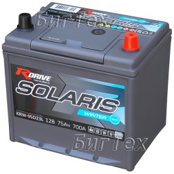 Аккумулятор автомобильный Rdrive Solaris KRW-95D23L CMF 75 Ач