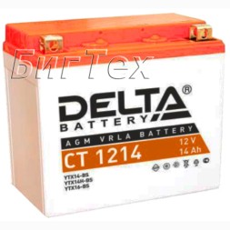 Мото аккумулятор DELTA CT 1214 AGM (YTX14-BS) 14 Ач