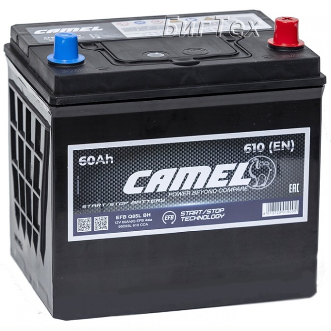 Аккумулятор автомобильный CAMEL EFB Q85L Start-Stop 60 Ач 610A