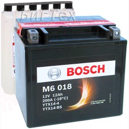 Мото аккумулятор Bosch M6 018 12 Ач (YTX14-BS)