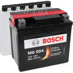 Мото аккумулятор Bosch M6 004 4 Ач (YTX5L-BS)