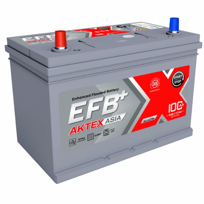 Аккумулятор автомобильный АКТЕХ EFB ASIA 125D31R 100Ah 930A