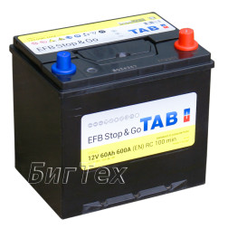 Аккумулятор автомобильный TAB EFB Stop Go 65 Ач (Asia)