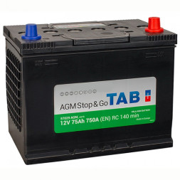 Аккумулятор автомобильный TAB AGM ASIA 75 Ач 750A (57029)