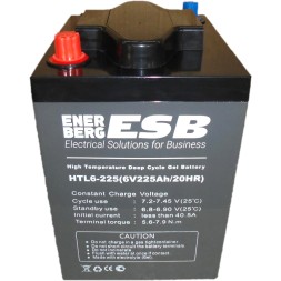 Аккумулятор тяговый ESB HTL6-225 GEL 225 Ач (6 Вольт) 