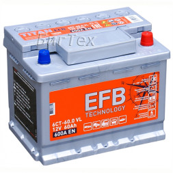 Аккумулятор автомобильный TITAN EFB 60 Ач
