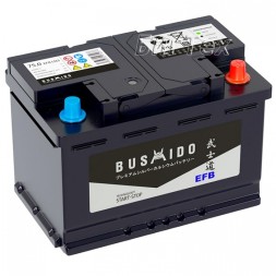 Аккумулятор автомобильный BUSHIDO EFB Start Stop LN3 75Ah 720A