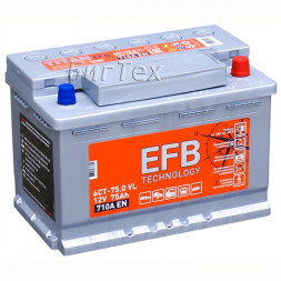Аккумулятор автомобильный TITAN EFB 75 Aч