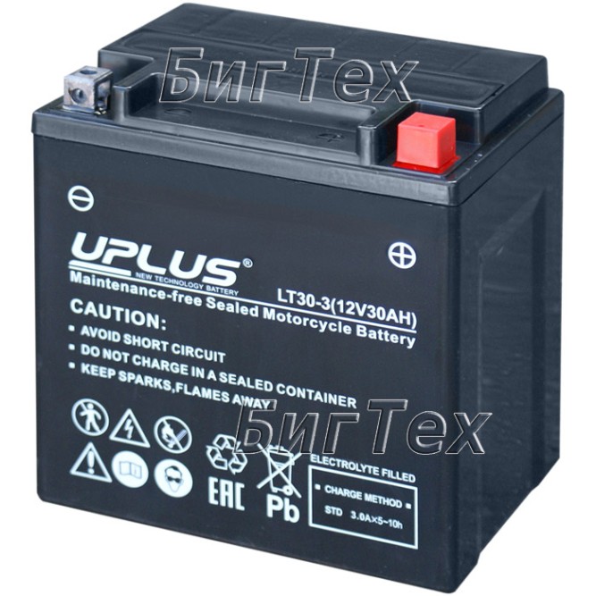 Мото аккумулятор Uplus LT30-3 AGM 30 Ач (YIX30L)