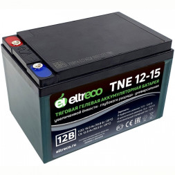Аккумулятор тяговый Eltreco TNE 12-15, 15 Ah гелевый (болт)