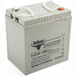 Аккумулятор тяговый RuTrike 3-EVF-200, 220Ah (6 Вольт)