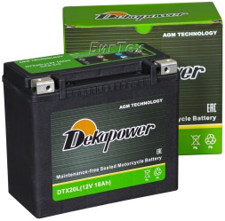 Мото аккумулятор DEKAPOWER DTX20L 18Ач 310А о/п Мото аккумулятор DEKAPOWER DTX20L 18Ач 310А о/п