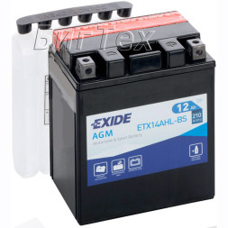 Мото аккумулятор EXIDE ETX14AHL-BS 12 Ач (YTX14AHL-BS) Мото аккумулятор EXIDE ETX14AHL-BS 12 Ач (YTX14AHL-BS)