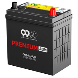 Аккумулятор автомобильный 9999 PREMUIM AGM ASIA QNA-S34B20L 36Ач 350А Аккумулятор автомобильный 9999 PREMUIM AGM ASIA QNA-S34B20L 36Ач 350А